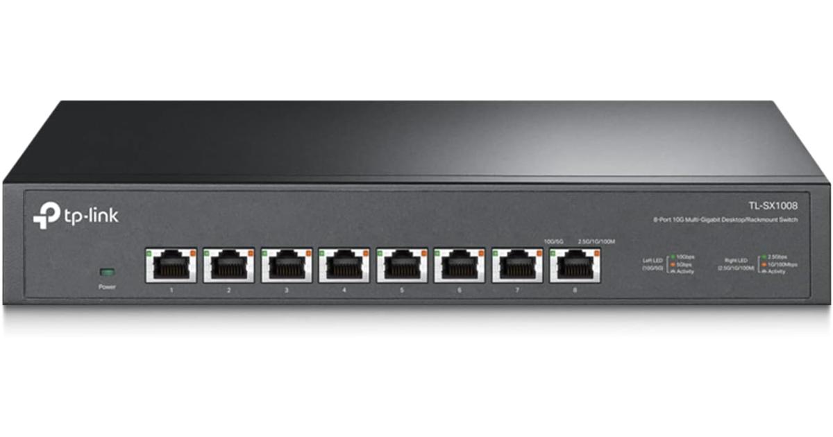 TP-Link TL-SX1008 | 8 Port 10G/Multi-Gig Unmanaged Ethernet Switch